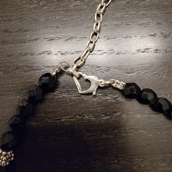Handmade Black Beaded Necklace - Picture 2 of 2